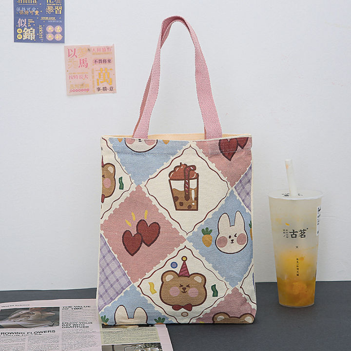 Canvas%20Tote%20Bags%20for%20Women%20Casual%20Shopper%20Cute%20Designer%20Handbag%20Japanese%20Style%20Cartoon%20Small%20Shoulder%20Bags%20-%20Image%202