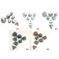 7pcs/set Polyhedral Metal Dice Set RPG T&G Waring Game Dungeons and Dragons Pink Blue Black. 