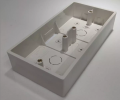 2 Gang China Made MK Type White PVC Junction Box For Electrical Square Edge Superior Caliber Plastic Wall Switch Back Part 2Gang. 