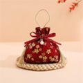 Printed Wedding Candy Bag Reusable Storage Multipack Jewelry Gift Pouch -Decorated Satin Cookies Gift Bag for Wedding Favors. 