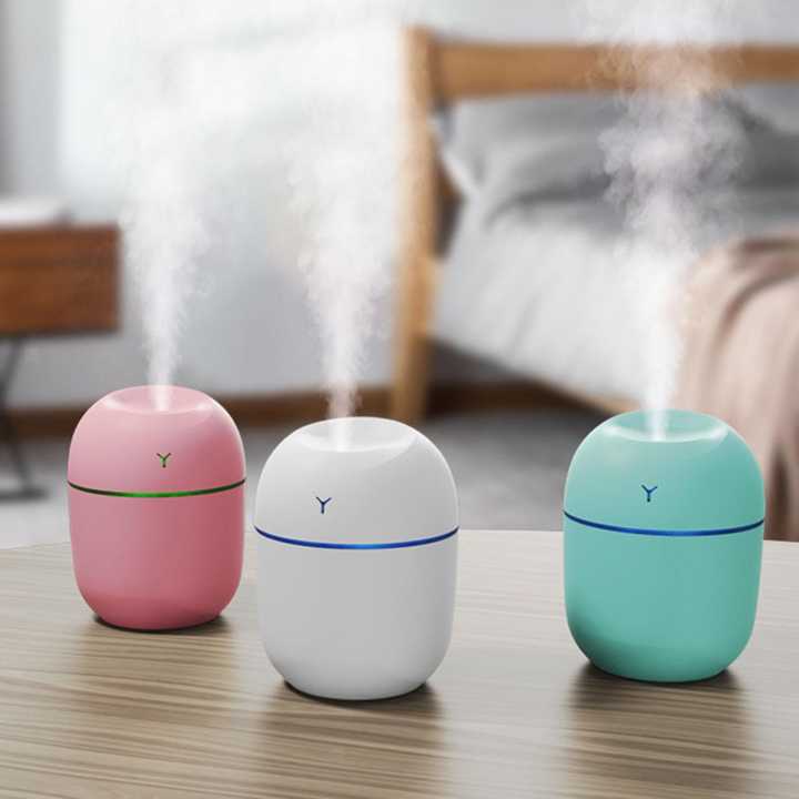 220ML Mini USB Air Humidifier Essential Oil Diffuser for Home Car Ultrasonic Mist Maker with LED Color Night Lamp