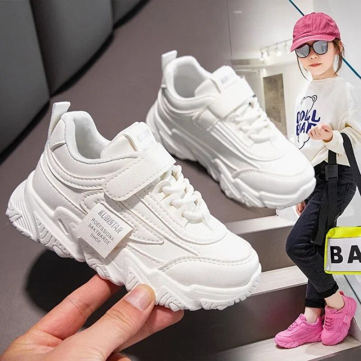 Spring%20New%20Kids%20Sneakers%20shoes%202023%20PU%20Girls%20Casual%20Mesh%20Solid%20Pink%20Light%20Boys%20White%20Hook%20Loop%20Children%20Non-slip%20Sports%20Shoe%20-%20Image%203