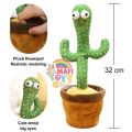 Dancing Cactus Toy Electric Cactus Sing Repeat Singing  Rechargeable Talking Cactus Mimicking Toy For Plush Toys 120 SONGS. 