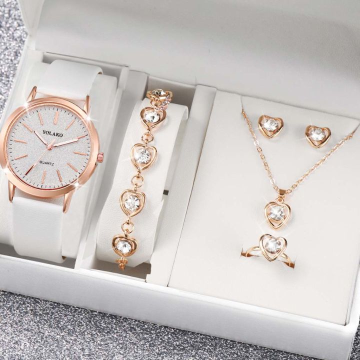 %E3%80%90Limited%20Quantity%E3%80%91%20Stylish%206pcs%20Women's%20Quartz%20Watch%20Set%20for%20Ladies%20Leather%20Strap%20Attractive%20Water%20Resistant%20Watches%20Latest%20New%20Design%20Personality%20Wristwatch%20for%20Girls%20-%20Image%206