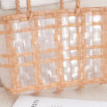Fashionable Plastic Woven Vegetable Basket Bag New Single Shoulder Handbag.
