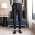 2023 New Business Dress Pants Men Solid Color Office Social Formal Suit Pants Casual Streetwear Wedding Trousers Pantalon Homme.