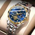 NEW POEDAGAR 996 Luxury Men's Wristwatch Luminous Waterproof Chronograph Watch for Men Stainless Steel Quartz Watches for Mens. 