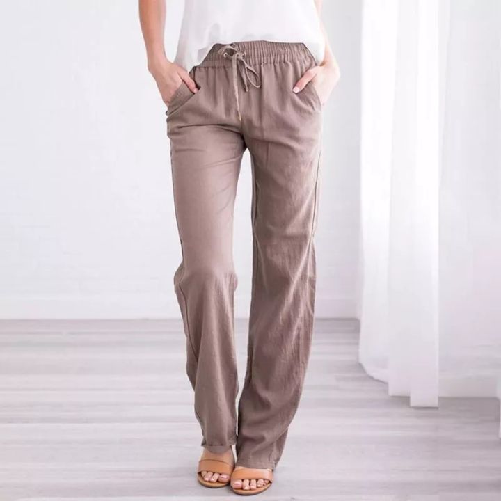 Ladies%20qualityful%20Cotton%20Linen%20Baggy%20Casual%20Pants%20Trousers%20Plus%20Size%20-%20Image%202