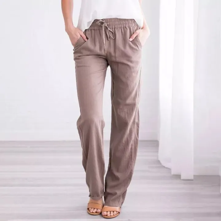 Women%E2%80%99s%20relax%20wear%20Cotton%20Linen%20Baggy%20Casual%20Pants%20Trousers%20Plus%20Size%20-%20Image%202