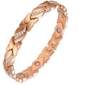 Longheng Europe and America cross-border jewelry diamond magnet red copper bracelet Amazon hot selling men's bracelet manufacturers wholesale. 