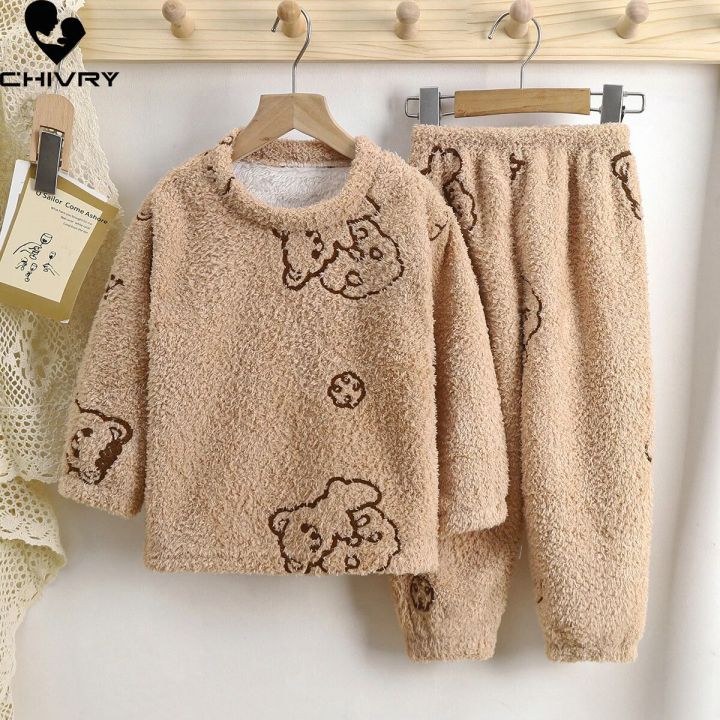 New%20Kids%20Autumn%20Winter%20Thicken%20Warm%20Flannel%20Pajamas%20Cute%20Cartoon%20O-neck%20Clothing%20Sets%20Baby%20Boys%20Girls%20Sleepwear%20Toddler%20Pyjamas%20-%20Image%202