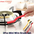 3Pcs Mini Wire Brush Set, Cleaning Tools for Multiple Use - Kitchen Accessories -Cleaning Tools -  NR Mart-2024. 