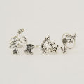4 set natural shape leaf finger ring set for women (Color Guaranteed). 
