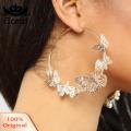 Carat Lady Circle Earrings Shiny Ladies Fashion Hollow Out Butterfly Hoop Earrings. 