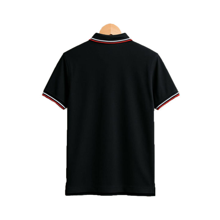 Black%20Mesh%20Polo%20T-Shirt%20for%20Men%20%E2%80%93%20Red%20White%20Collar%20%7C%20Slim%20Fit%20%7C%20Breathable%20%7C%20Casual%20&%20Office%20Wear%20-%20Image%202