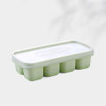 8 Grids Silicone Ice Cube Tray Mold With Clear Cover Summer Mould Fruit Maker. 
