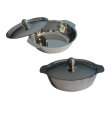 HAMKO Two Handle SS Pot with SS Lid 14 CM. 