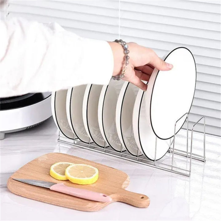 Stainless%20Steel%20Kitchen%20Organizer%20Dish%20Rack%20Household%20Kitchen%20Drainage%20Rack%20Cooking%20Dish%20Pan%20Cover%20Stand%20Kitchen%20Accessories%20-%20Image%202