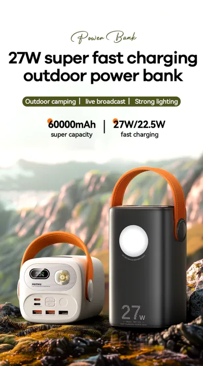 REMAX%20RPP-123%20Gutitan%20Series%20(PD%2027W+QC%2022.5W)%20Fast%20Charging%2060000mAh%20Big%20Capacity%20Power%20Bank%20-%20Grey%20-%20Image%204