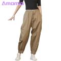 Amamia Summer Harem Pants Pockets Stretchy Waist Lady Harem Pants.