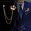 Men Brooches Crystal Suit Brooch Clothes Buckles Rhinestone Brooch. 
