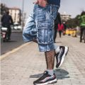 Jeans Men Summer Modis Multi-Pocket Men's Blue Denim Shorts Streetwear Loose Large Size Straight Denim Shorts Size 30-46. 