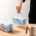 Mask Storage Box With Handle Household Dust-proof Sealed Large-Capacity Box Waterproof Dustproof Sundries Storage Box Holder.