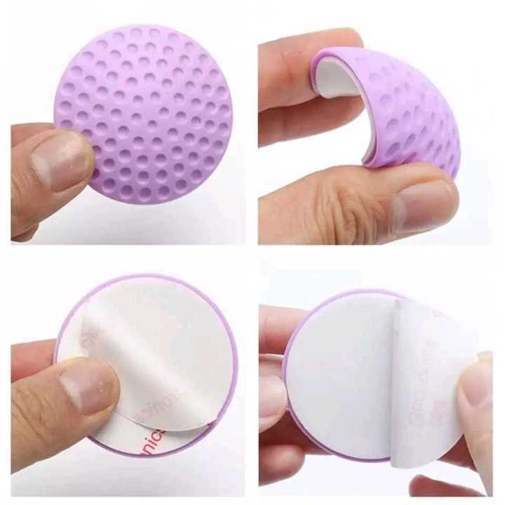Family Safety Crash Pad Set 4pcs Thicker Mute Door Rear Wall Anti-Collision Pad Absorbers Rubber Quiet Door Handle Lock