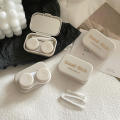 61*42*18mm Contact Lens Case Convenient Grey/White/Purple/Dark Blue ABS Portable Case Companion Care Box for Travel-Friendly Suitable For Daily Use Perfect For Storing Contact Lenses Ideal For Students And Office Workers Promotes Proper Lens Care And.