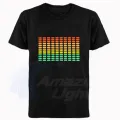 Sound Active Equalizer El T Shirt Equalizer Light Up Down Led T Shirt Flashing Music Activated Led T-shirt. 