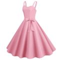 Female Robe Weddings As A Guest Formal Spaghetti Strap Large Hem Solid Midi Dresses With Bowknot Back Zipper Elegant Dress. 