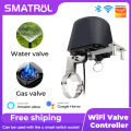 SMATRUL Tuya WiFi Water and Air Valve Control Electric Smart Home Switch Controller For Farm Garden Home EU UK US Plug Works with Tmall Genie, Alexa and Google Assistant No Hub Required.