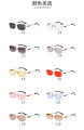 2024 New Unisex Fashion Rimless Sunglasses European and American Style Jelly Color Shades Classic Cutting-edge Design. 