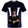 Funny TV Wednesday Addams 3D T-shirt I Hate Everything Graphic T Shirts Girls Oversized T Shirt Women Anime Tshirt Men Clothing. 