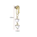 1Pc Belly Button Ring Belly Piercing Two Crystal Heart Clip On Umbilical Non Navel Pircing Cartilage Earring Clip. 