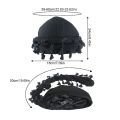 Vintage Twist Head Wraps Durag With Tassel Pullover Hat For Men Black Grey Turban Head Scarf Tie Boys Hair Wrap Hair Braid Hat. 