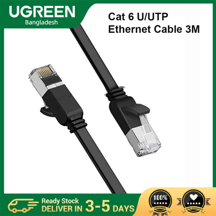 UGREEN%20NW101%20Cat%206%20U/UTP%20Ethernet%20Cable%20-%2032AWG%20Pure%20copper%20Conductor%20-%20RJ45%20-%20Ethernet%20Speed:%201000Mbps%20-%20Channel%20Bandwidth:%20250MHz%20%20-%202M/3M/5M/10M%20-%20Black%20-%20Image%205