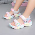 Girls' Sandals 2024 Summer New Children's Sports Fashion Cute Cool Lomi Soft Sole Beach Student Shoes.
