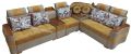 100% Solid CTG Segun Wood L Corner Sofas 5 Seat With 5 Cushion - SA-991. 