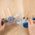 Stacking Train Classic Wooden Toddler Toy (20pcs) Hand Eye Coordination Shape Sorter Educational Children Toys.