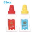 1/6/12Sets Mini Portable Squeeze Bottle Sauce Ketchup Bottle Squeeze Jar Container Plastic Lunch Box Kitchen Accessories. 