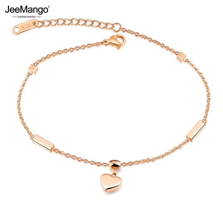 JeeMango%20Heart%20Cube%20Charm%20Anklets%20For%20Women%20Rose%20Gold%20Plated%20Stainless%20Steel%20Female%20Foot%20Bracelet%20Friendship%20Jewelry%20JA19040%20-%20Image%203