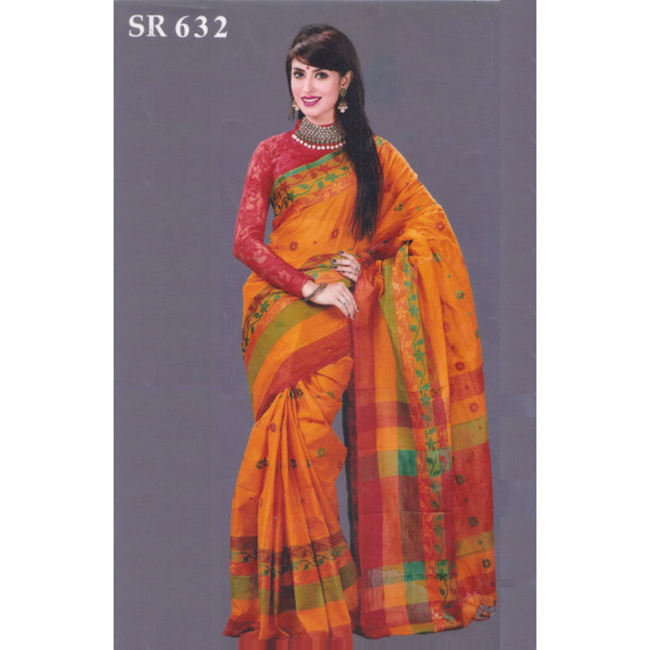 Eye%20Catching%20Design%20with%20Luxurious%20Collection%20Rich%20Fabric%20Marigold-Sweet-Red%20Mixed%20Colour%20Traditional%20Unstitched%20Weightless%20Sharee%20for%20Women%20-%20Image%202