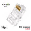 RJ45 Connector for Cat 5 Cat 6 Cat 7 Cable Network Unshielded RJ45 Plug Ethernet Gold Plated Network Connector Perforated Crystal Head White Cat5 Cat6 10 Pcs/25 Pcs/50 Pcs/75 Pcs/100 Pcs/200 Pcs/300 Pcs/400 Pcs/500 Pcs/1000 Pcs. 