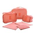 6 Pcs/Set Square Travel Luggage Storage Bags Clothes Organizer Pouch Case.
