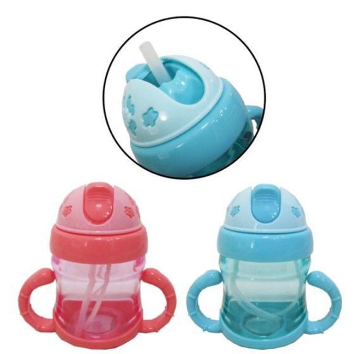 Baby Water Pot with Straw | Baby Cup Children Drinking Cup Training Cup Baby Feeding Straw Cup-250ML