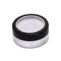 10g Plastic Loose Powder Jar With Sifter Empty Cosmetic Container Black Matte Cap Makeup Compact Portable Loose Powder Box.