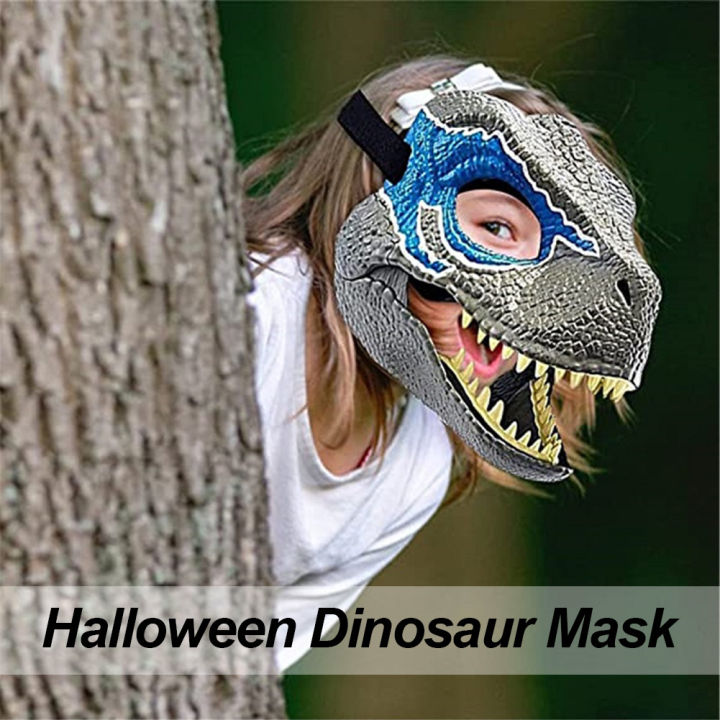 Halloween%20Cosplay%20Dinosaur%20Mask%20Natural%20Latex%20Dinosaur%20Toy%20Head%20Moving%20Chin%20Raptor%20Dinosaur%20Mask%20-%20Image%202