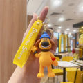 Kawaii Sheep Shaun Keychain Cartoon Figure Bitzer Naughty Pig Animation Action Toys Pvc Car Keyring Backpack Pendant Kids Gift. 