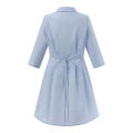 ZANZEA Korean Style Women 3/4 Sleeve Plain Casual Fashion Pleated Tunic Mini Shirt Dress. 